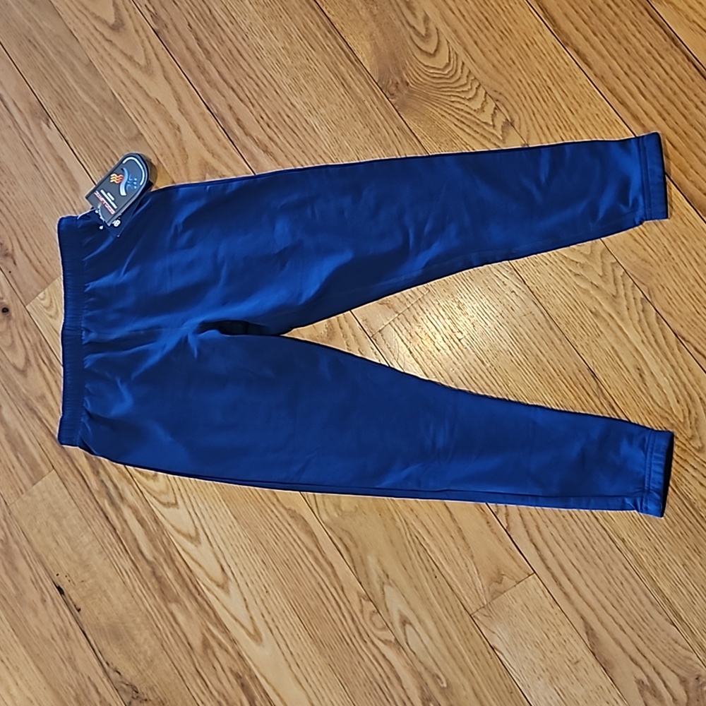 AEROLINE PANTS FITNESS GEAR L NAVY BLUE GEOCLIMATIC PERFORMANCE WEAR JOGGERS